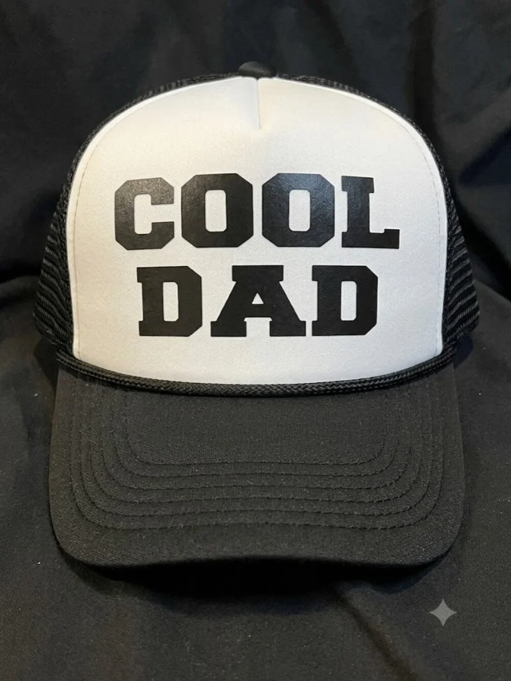 Retro Cool Dad Trucker Hat Vintage Ironic Foam Snapback Cap Black White New 80s